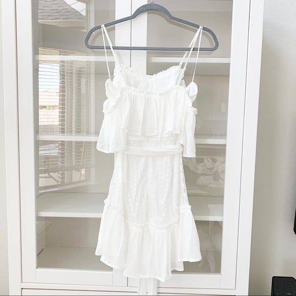 Flying Tomato White Off-Shoulder Dress - Picture 6 of 16